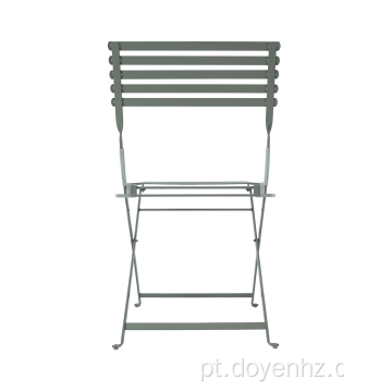 Cadeira de ripas dobrável de metal ao ar livre (9 lugares e 5 costas)
